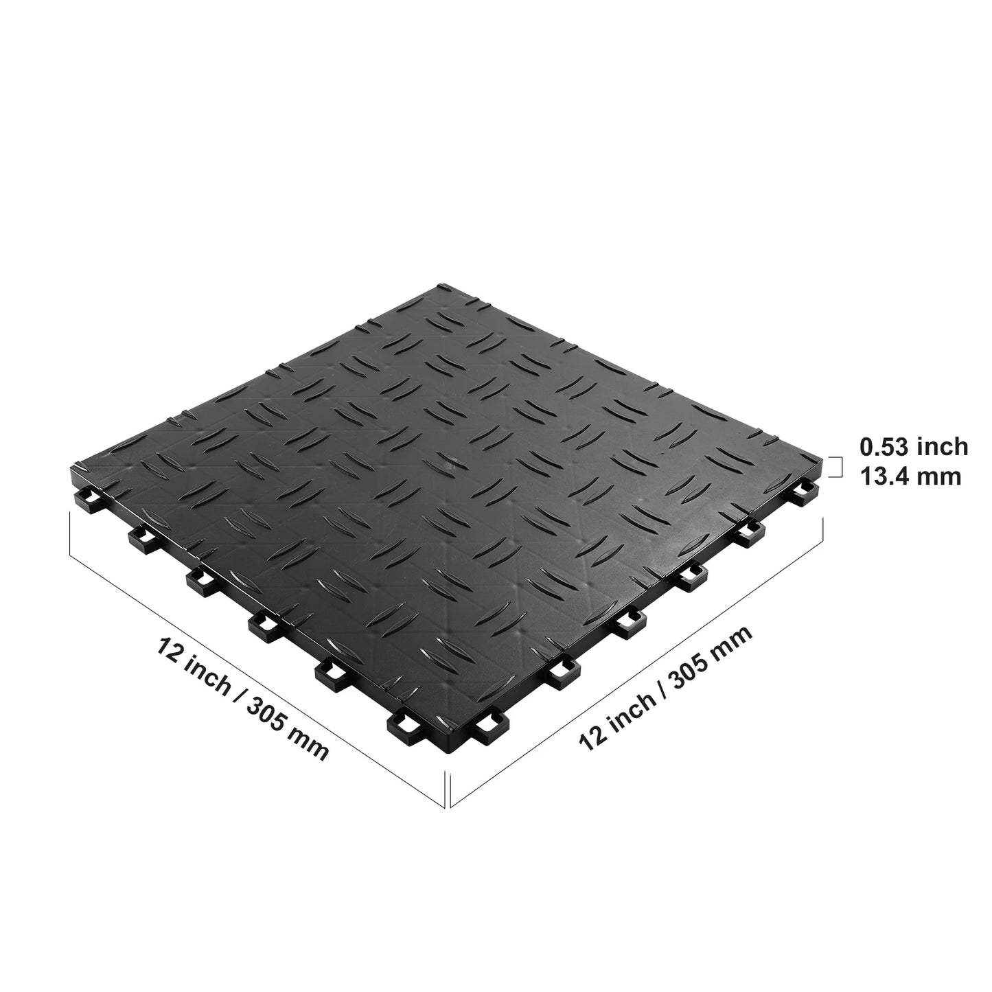 SucceBuy Interlocking Garage Tiles Non Slip Mats 25 Pcs