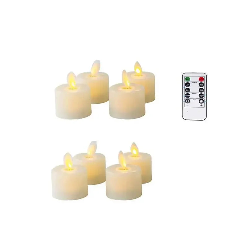 Flameless Moving Wick Candles With Remote Control
