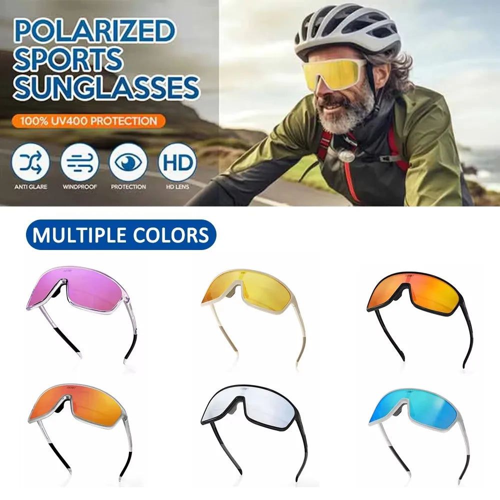 UV Protection Polarized Photochromic Cycling Glasses Windproof for Road MTB Biking Anti-Fog Sports Sunglasses Men Women