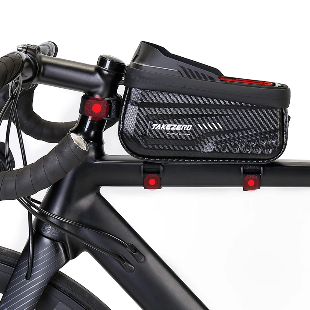 Bicycle Front Frame Bag Waterproof Touch Screen Road Bike