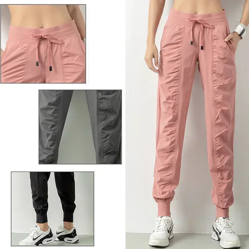Women's Quick Dry Running Joggers With Side Pockets