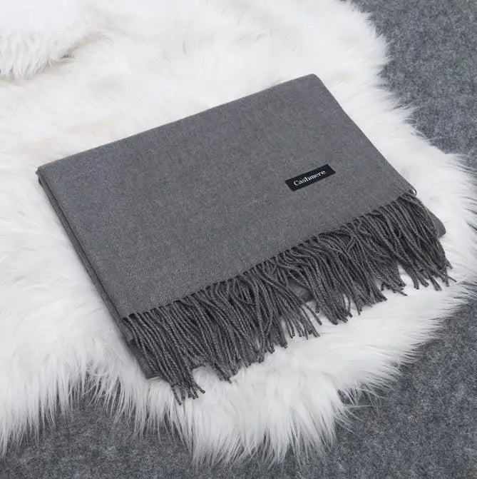 Premium Cashmere Wool Shawl Wrap Scarf Unisex Blanket