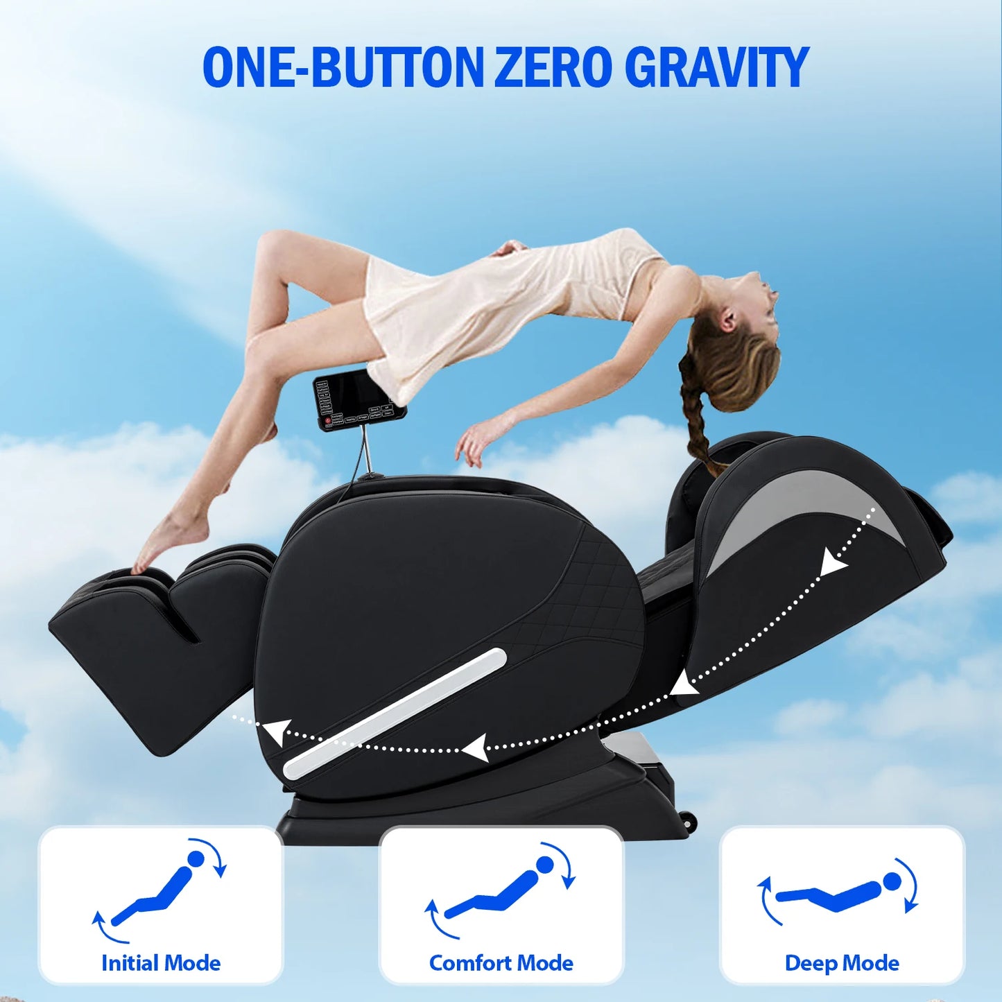 Electric Massage Chair Full Body Shiatsu Kneading Heating Zero Gravity