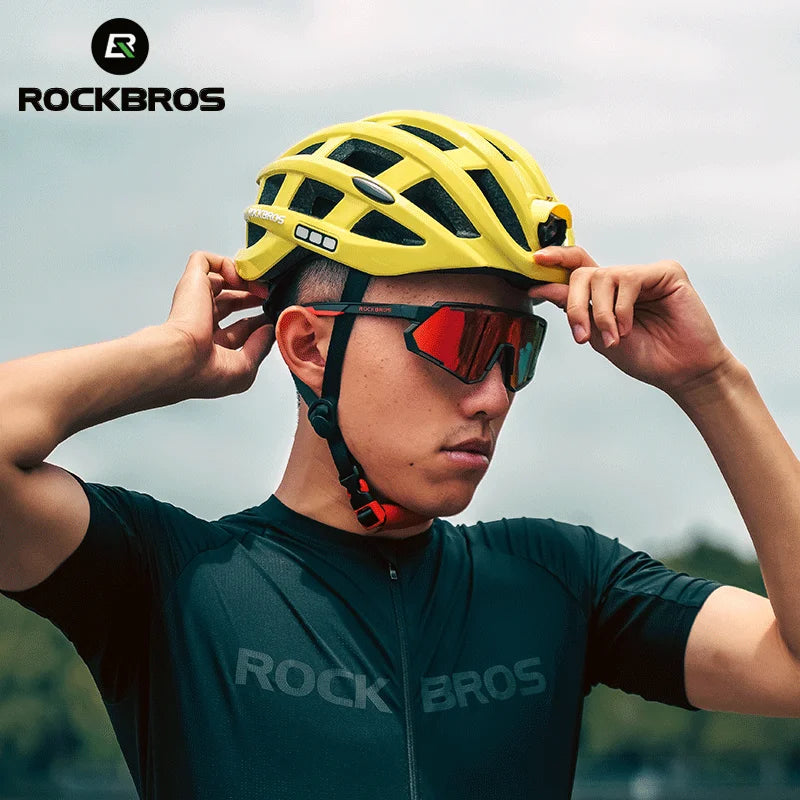 ROCKBROS USB Charging Cycling Light Helmet With Front LED Safety