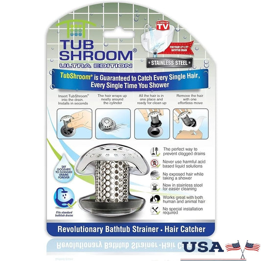 XMSJ Ultra Stainless Bath Tub Drain Protector Hair Catcher