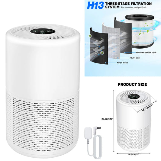 DayPlus Air Purifier H13 True HEPA Filter For Home Odors