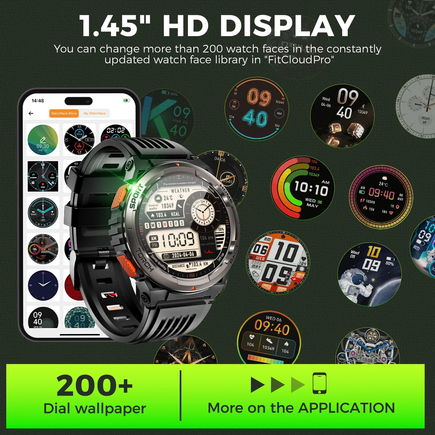 EIGIIS KE5 Smart Watch 3ATM Waterproof Compass Barometer