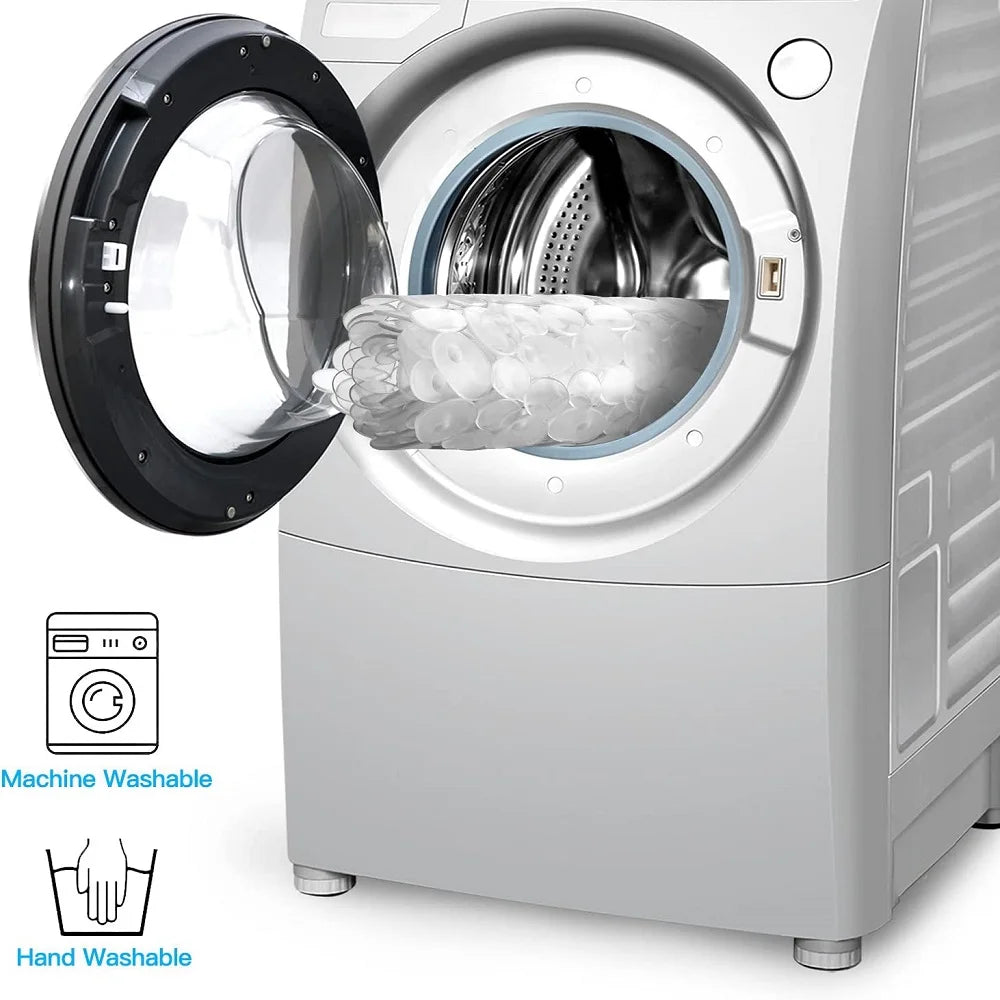 NONECN Non Slip Pebble Bath Mat With Drain Holes Suction Cups Machine Washable