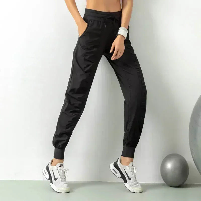 Women's Quick Dry Running Joggers With Side Pockets