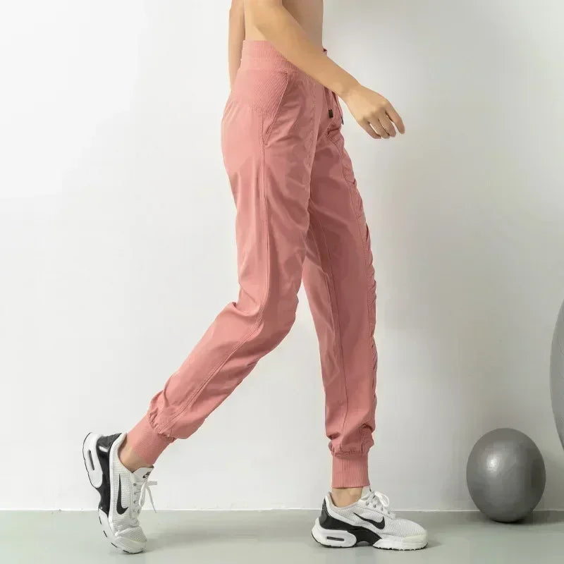 Women's Quick Dry Running Joggers With Side Pockets