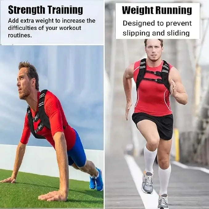Weighted Vest For Men And Women 12-30 Lbs Weights Included