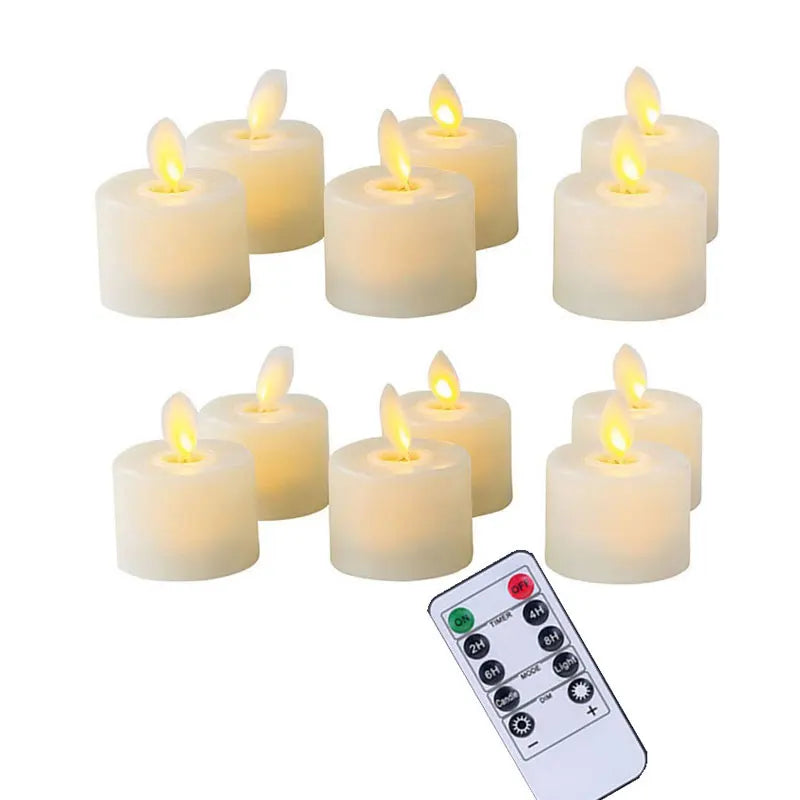 Flameless Moving Wick Candles With Remote Control