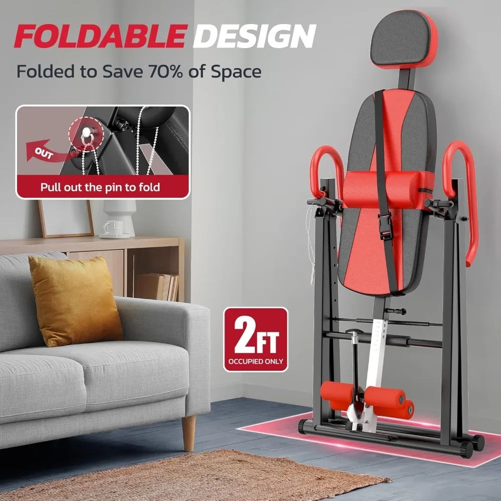 Gravity Heavy Duty Inversion Table With Headrest And Belt