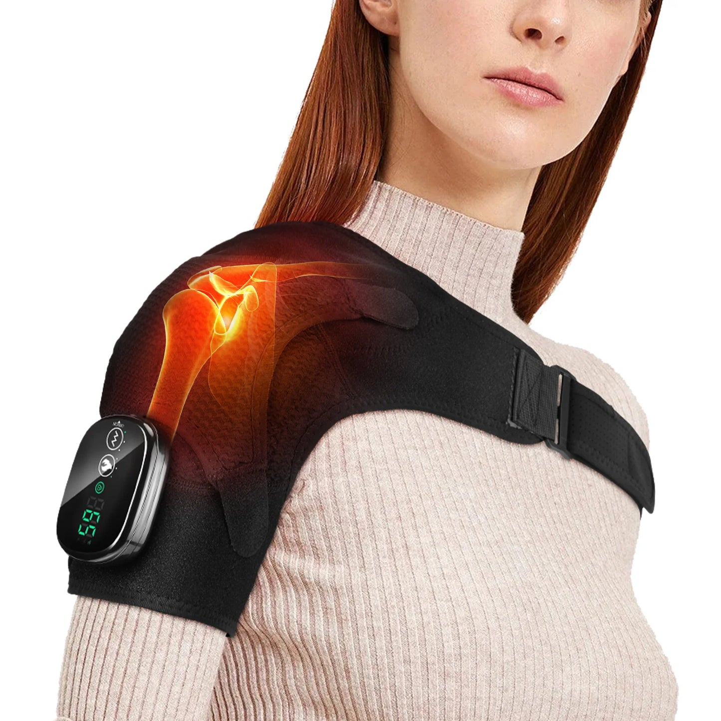 Hailicare Electric Heating Shoulder Massager Brace With LED