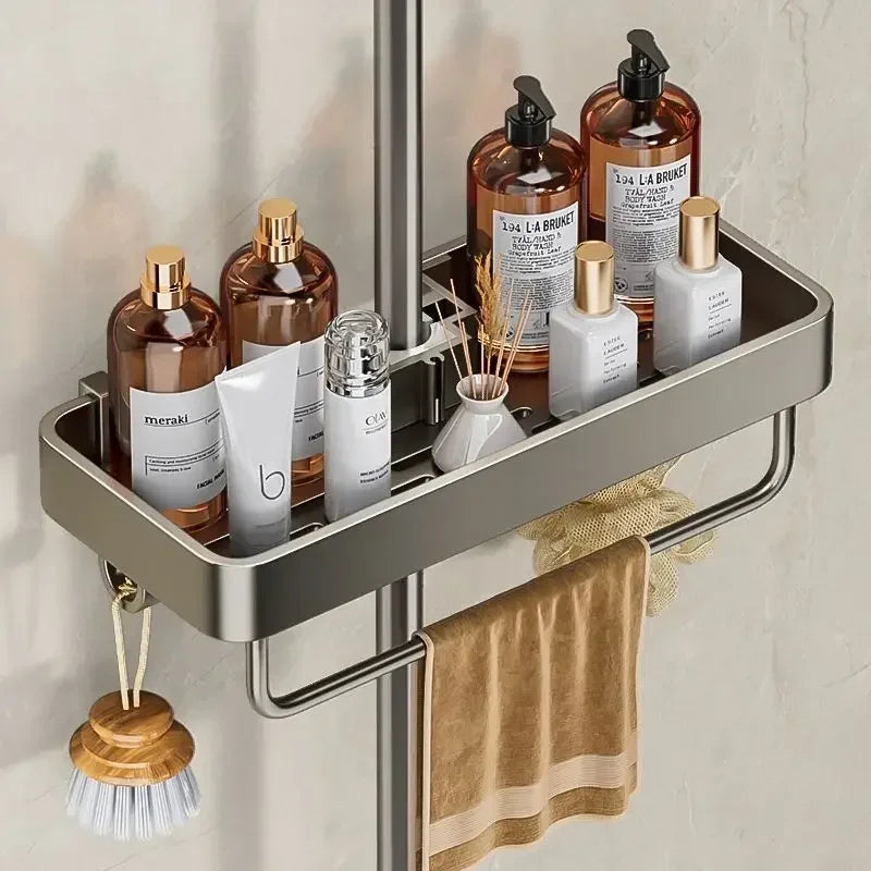Dawndesslo Shower Head Holder Wall Mount Storage Shelf
