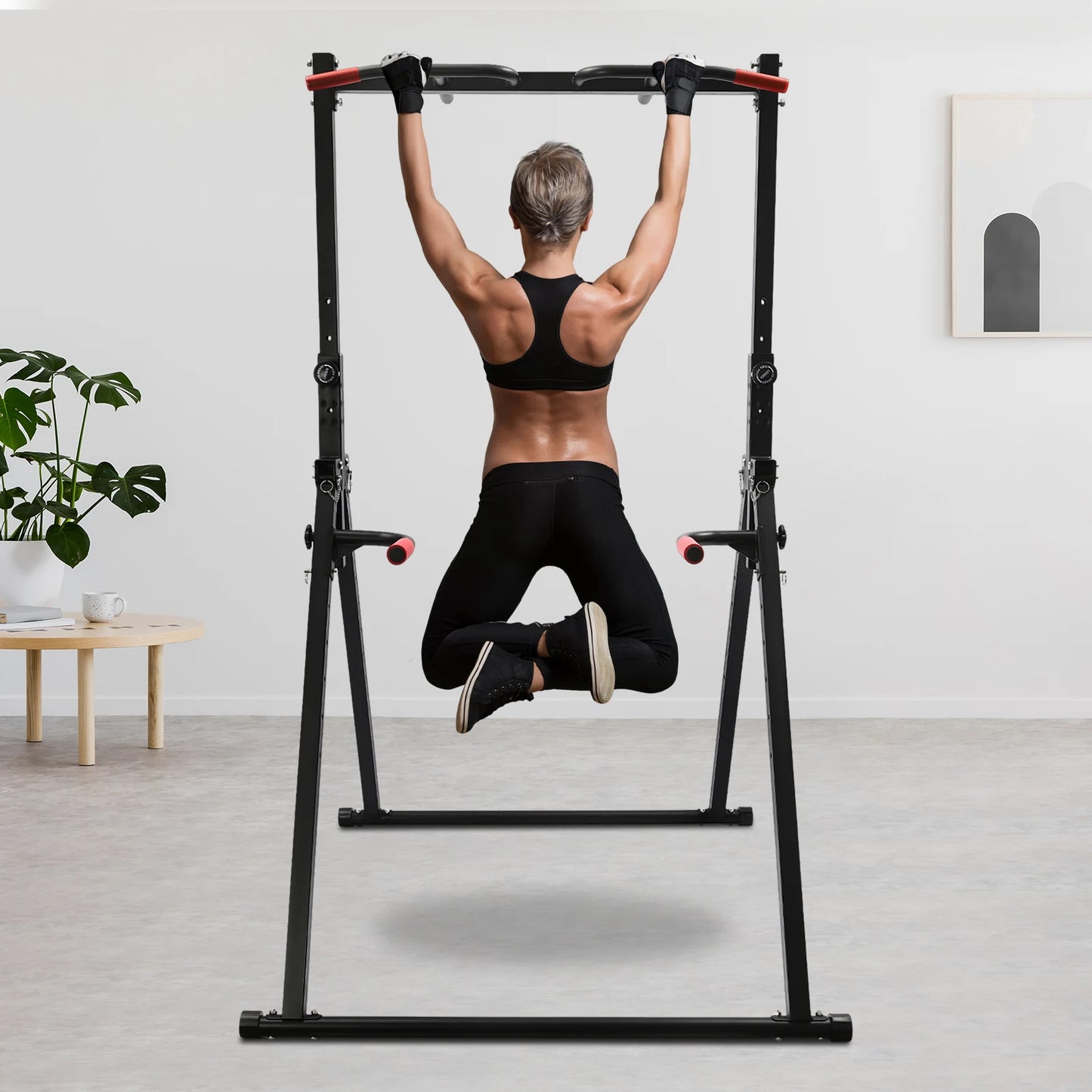 Adjustable Height Pull Up Bar Triangular Station For Home Gym 200 Kg