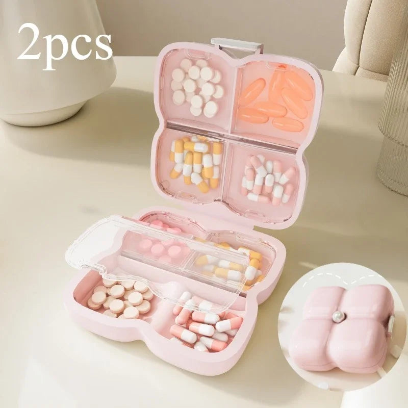 7 Grids Mini Portable Pill Box Weekly Medicine Vitamin Storage Organizer Travel Tablets Sealed Box Pills Case Container