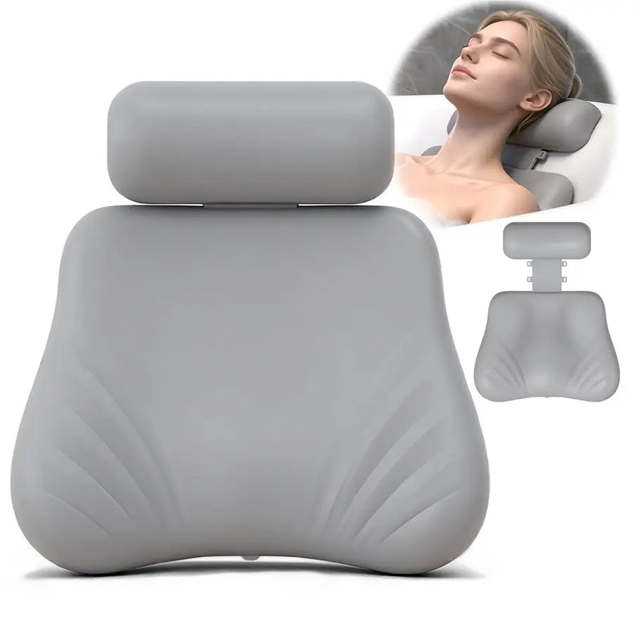 4D Silicone Bath Pillow For Head And Neck Support Comfort