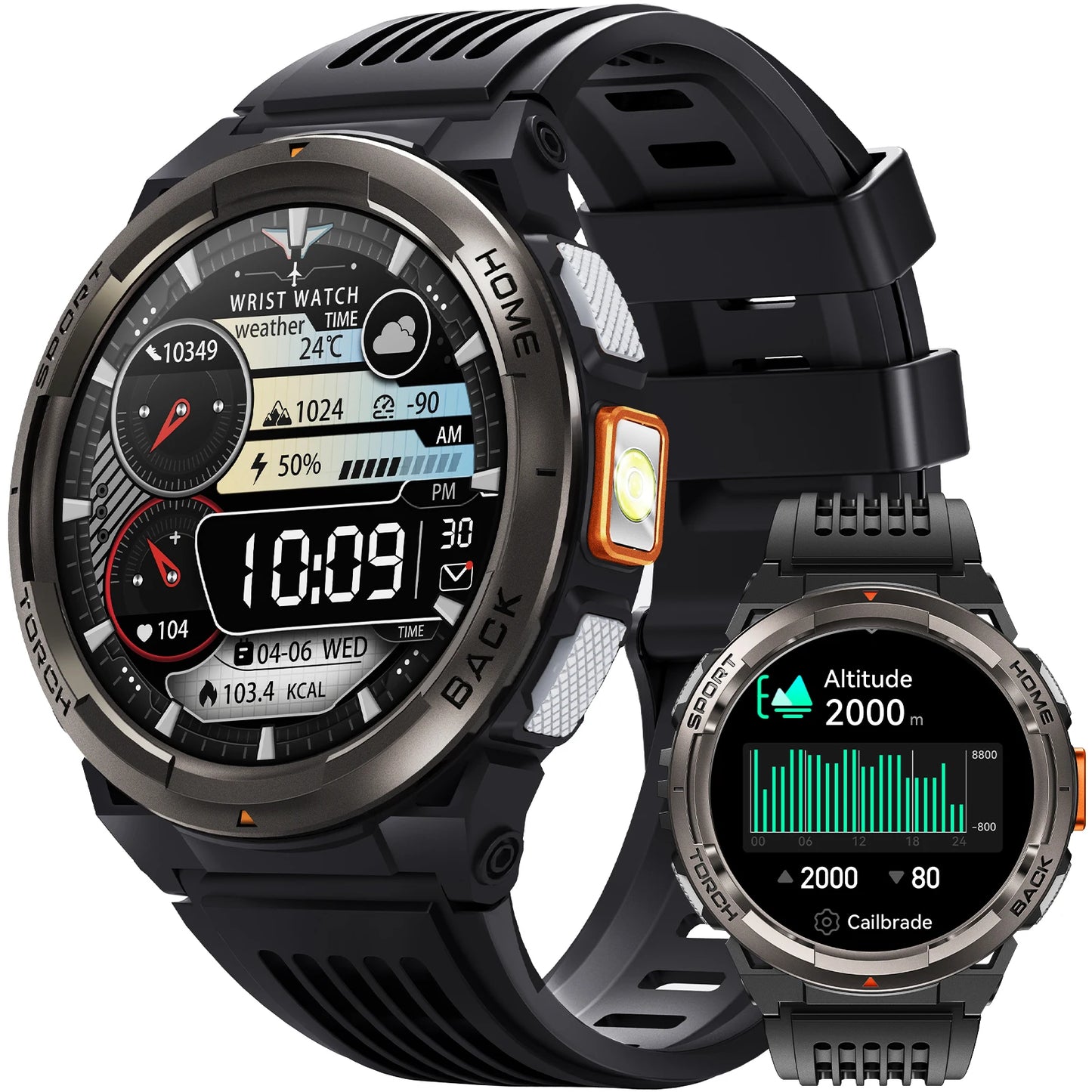 EIGIIS KE5 Smart Watch 3ATM Waterproof Compass Barometer