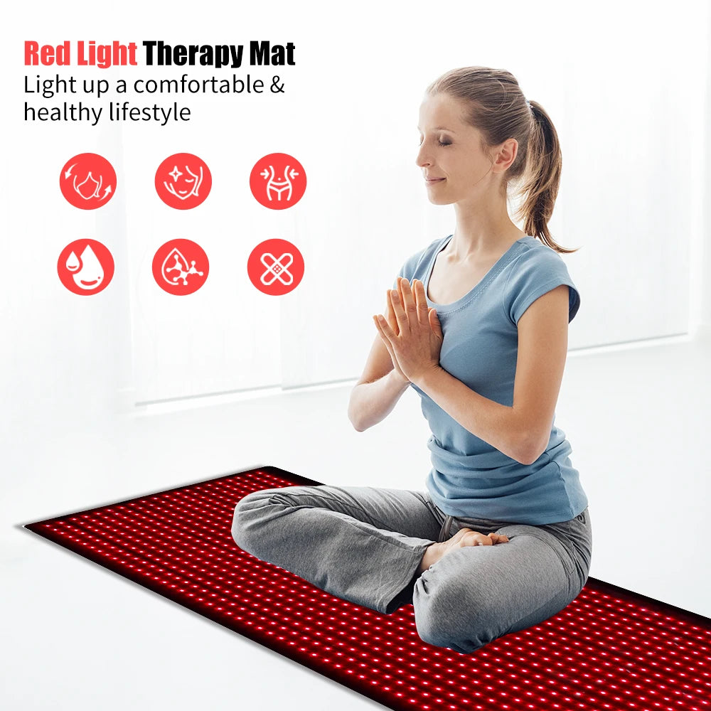 Full Body Red Light Mat 71x31 Inch Infrared Therapy Pad