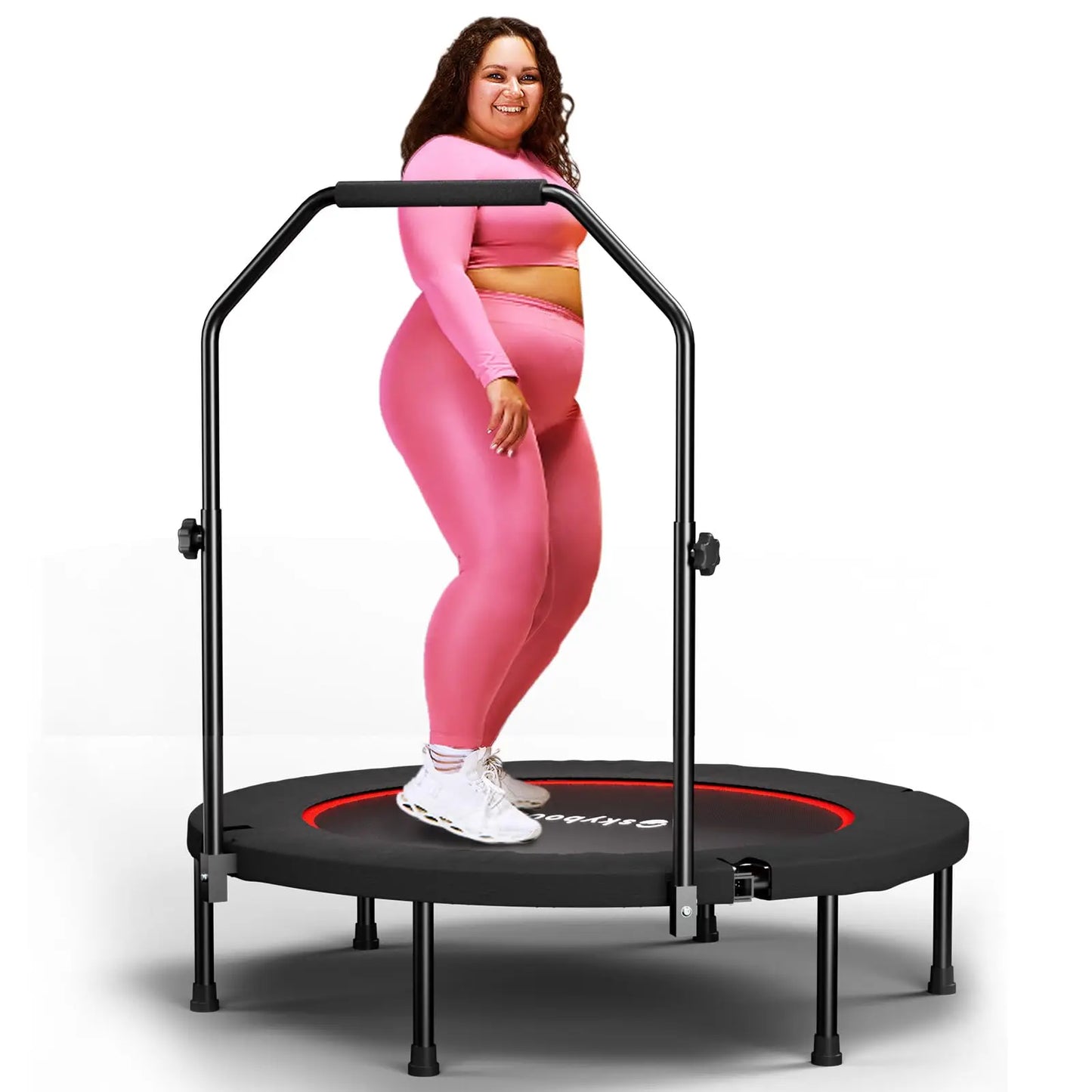Rebounder Trampoline For Adults With Adjustable U Bar Handle