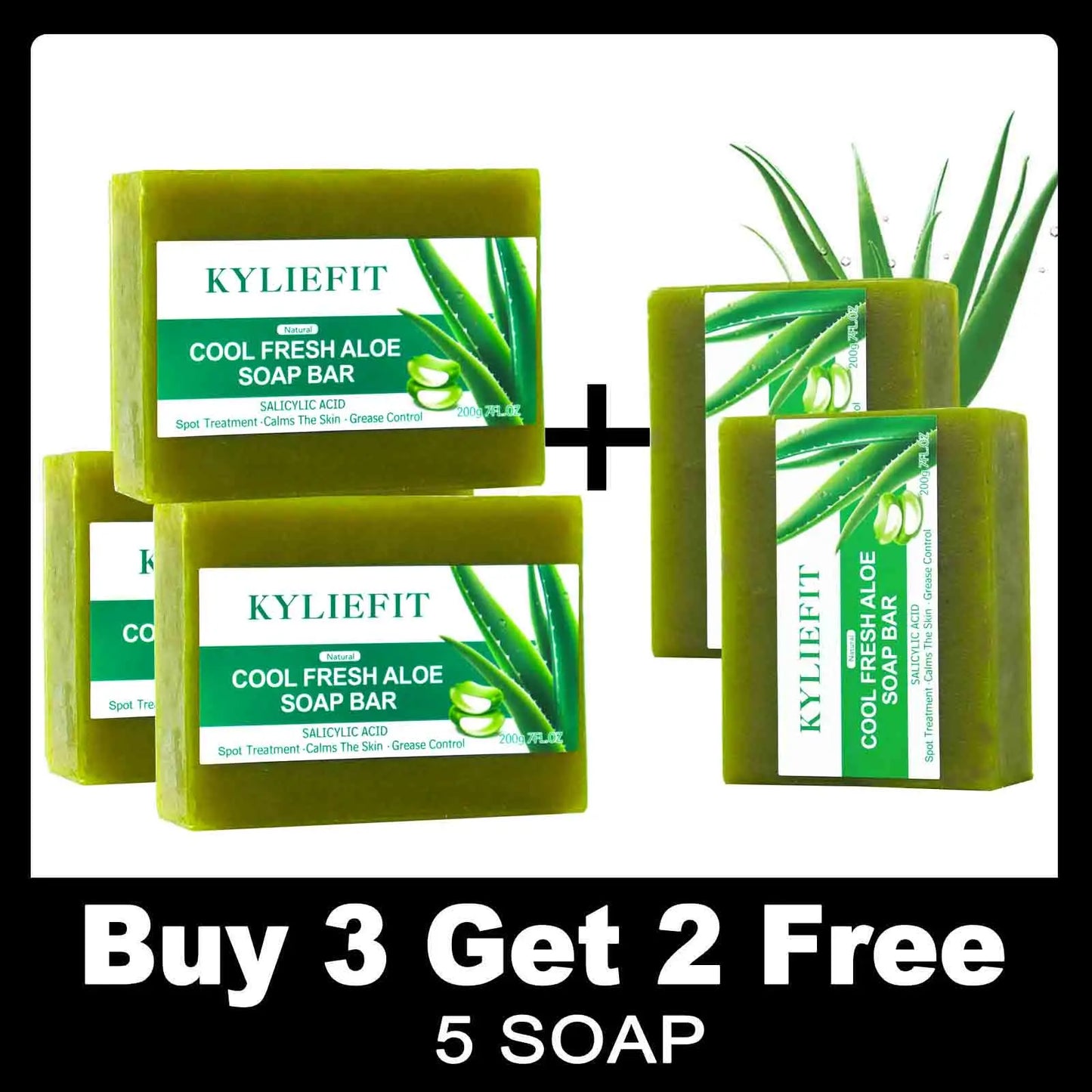 AILKE Aloe Vera Whitening Soap Acne Removal Radiant Skin