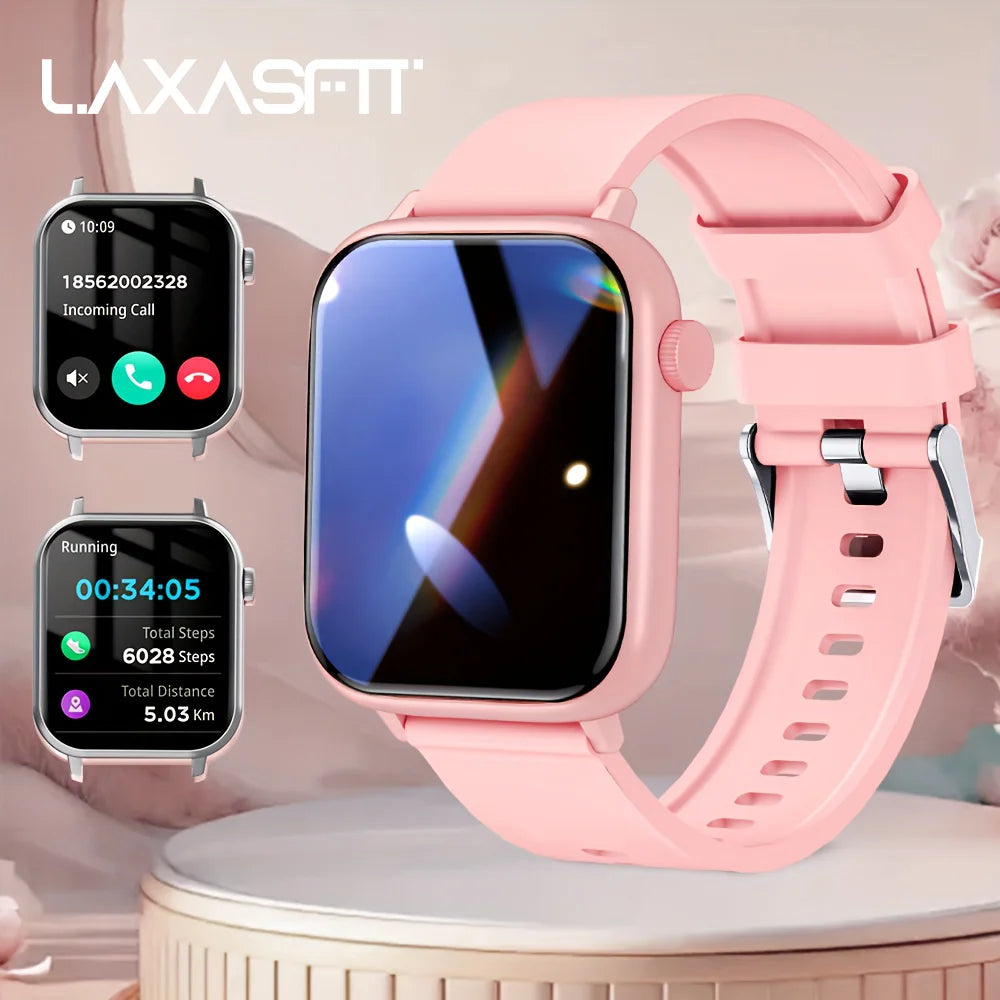 LAXASFIT Waterproof Smartwatch Bluetooth Call Voice Assistant Supports Android IOS