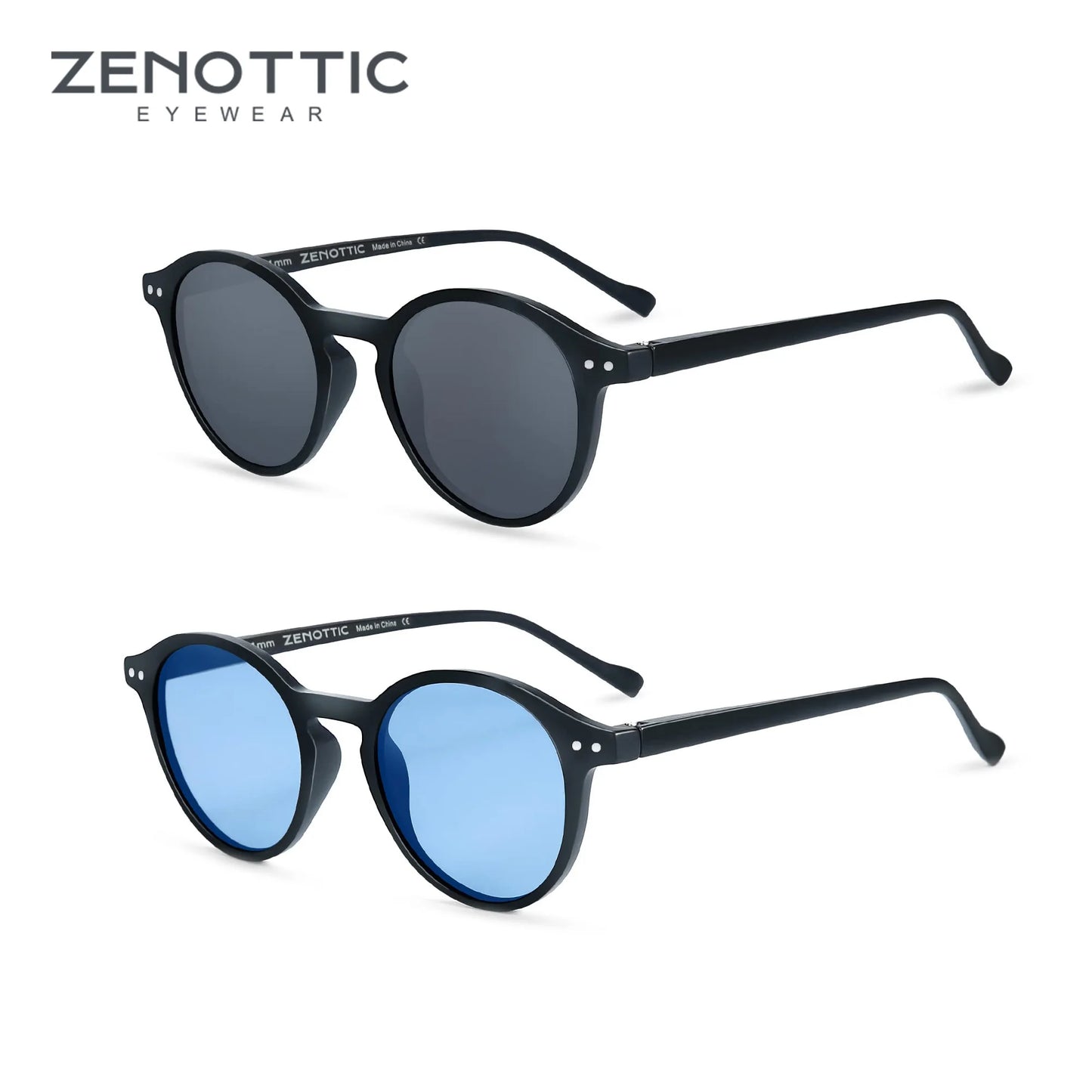 Zenottic Retro Polarized Sunglasses Vintage Round Frame UV400