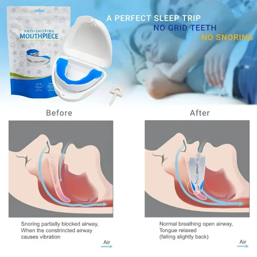 Merall Anti Snore Mouth Guard Silicone Sleep Aid Bruxism