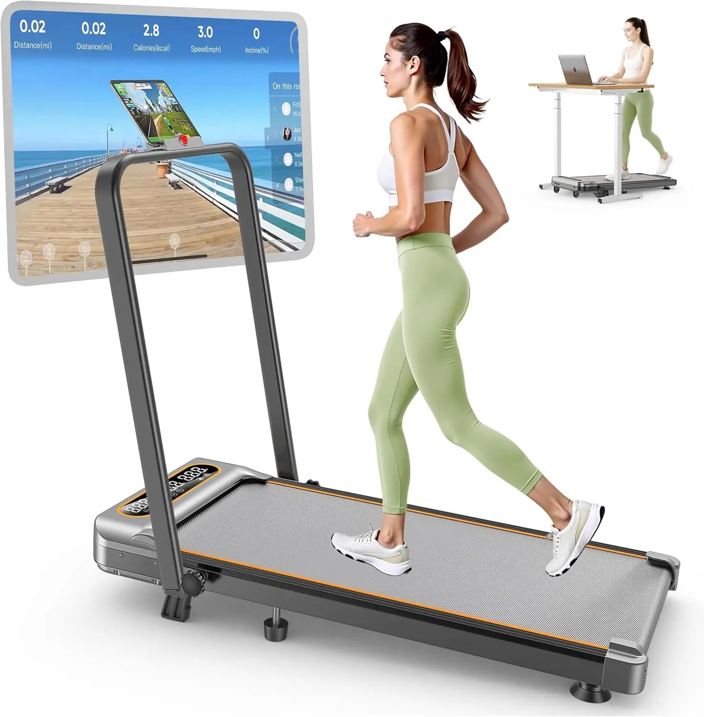 Foldable Treadmill With Incline Up To 12 Percent Horsepower