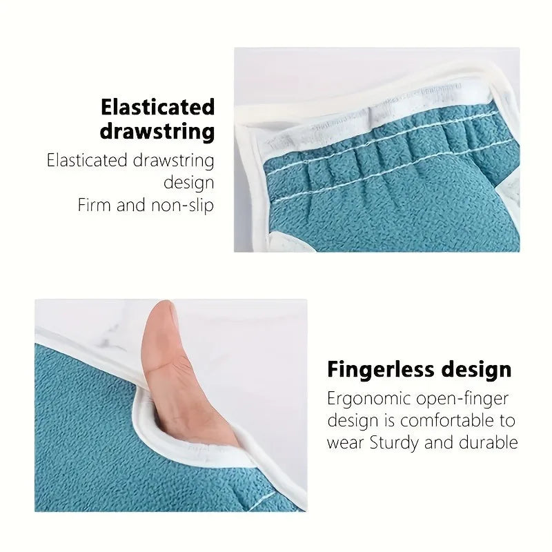 Shower Exfoliating Set With Ball Gloves Towel 3 Piece Bath Accessory