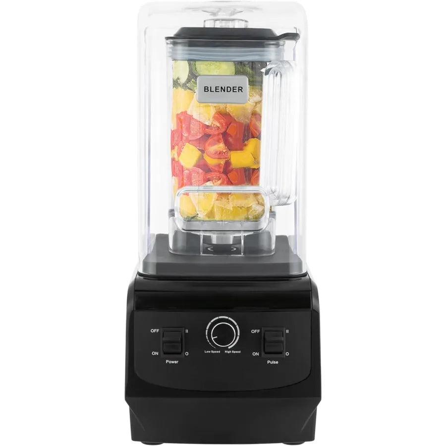 XMSJ Quiet Sound Enclosure Commercial Grade 2200W Blender With Shield