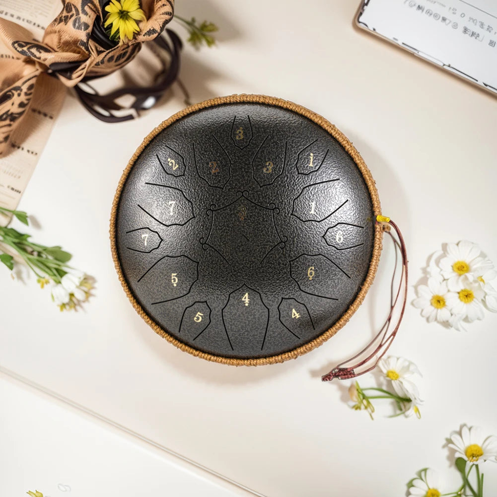 ALLOYSEED 15-Tone Steel Tongue Drum For Yoga Meditation