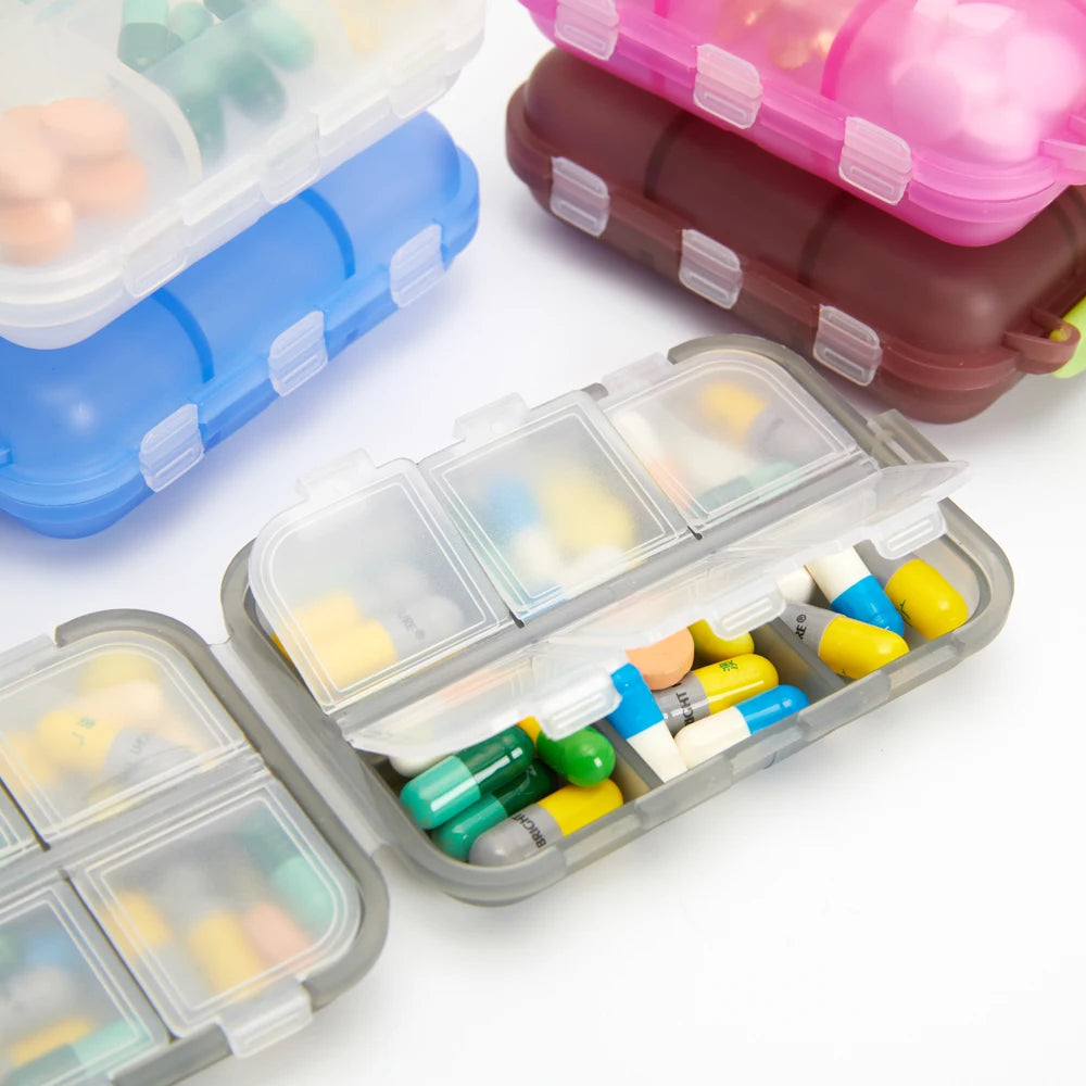 MERALLE Weekly Portable 7 Day Travel Pill Organizer Box