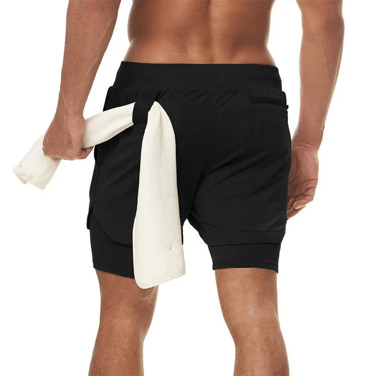 Men Running Shorts Quick Dry 2 In 1 Gymnasium Fitness