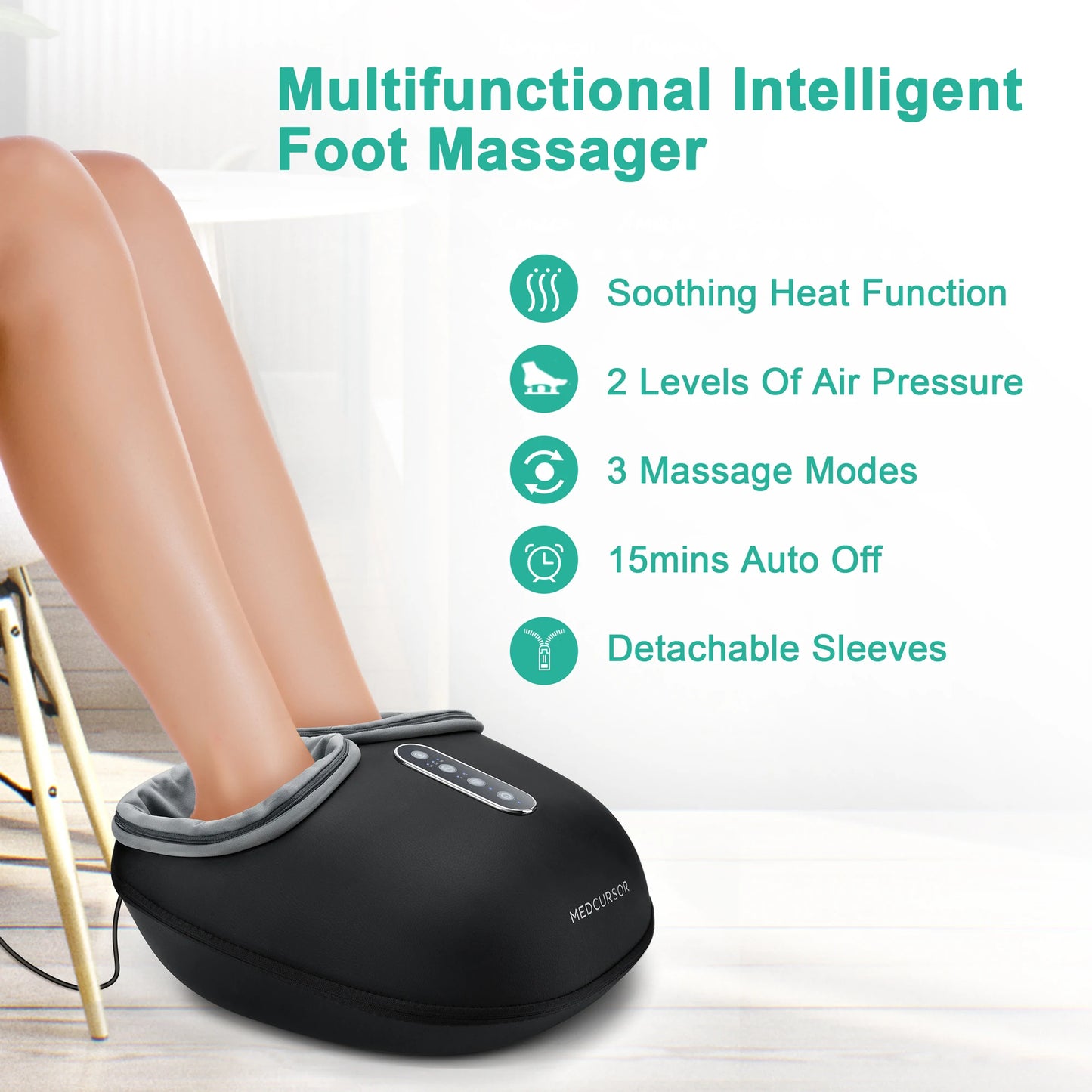 Medcursor Shiatsu Foot Massager With Heat Therapy MDFM400