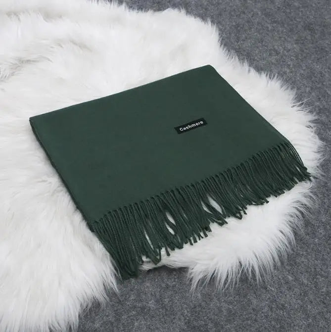 Premium Cashmere Wool Shawl Wrap Scarf Unisex Blanket