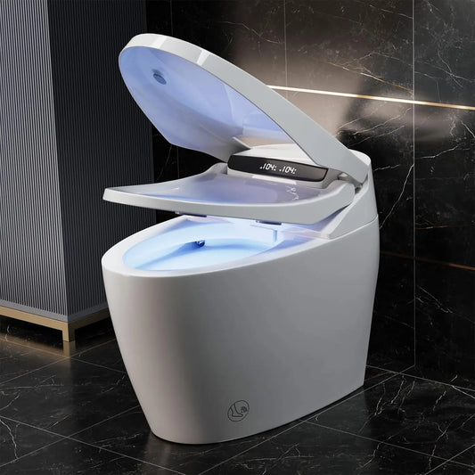 Smart Tankless Toilet With Bidet Built In Heated Seat LED