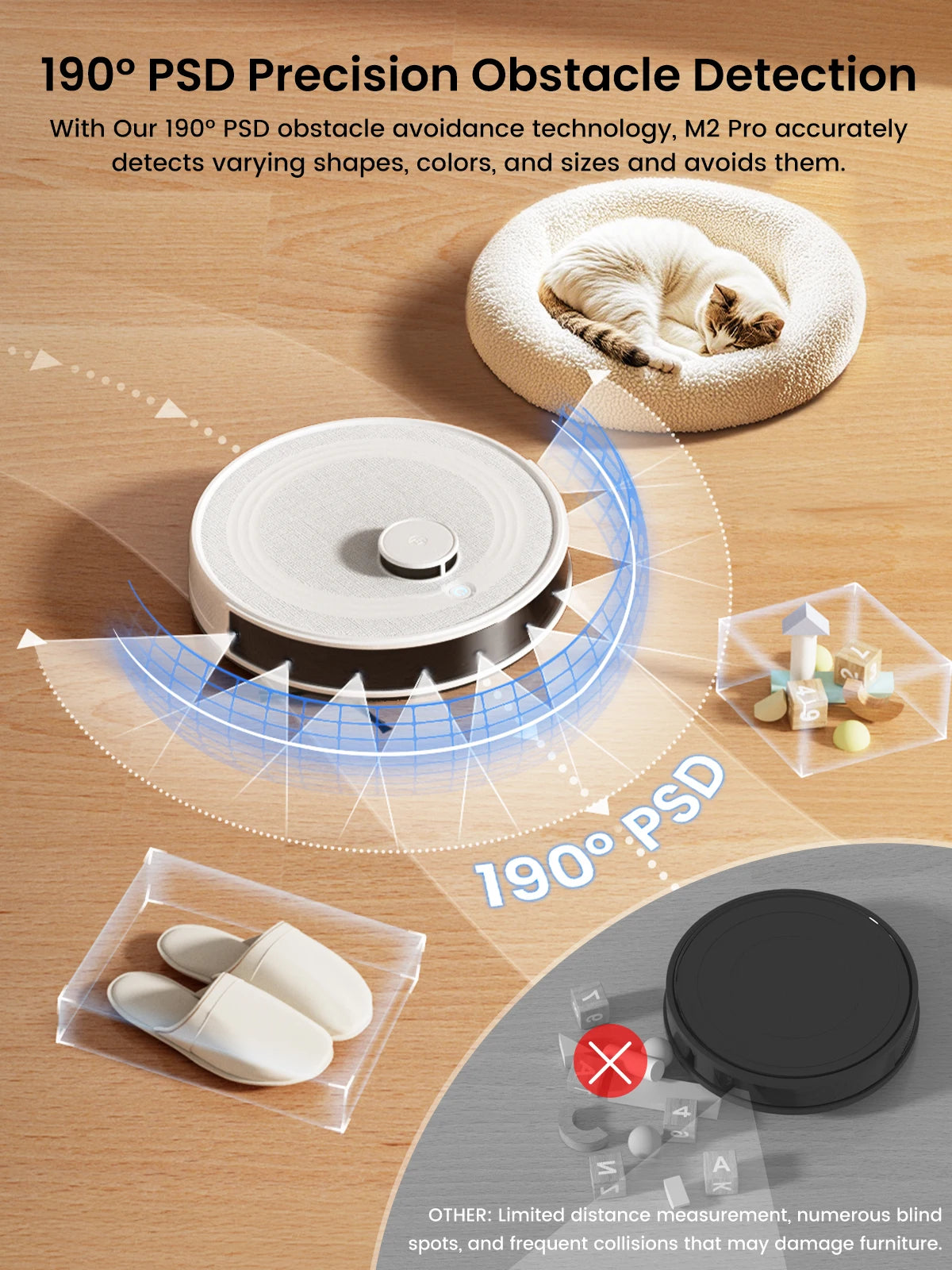 Lefant M2 Pro Robot Vacuum Mop Combo LiDAR Mapping