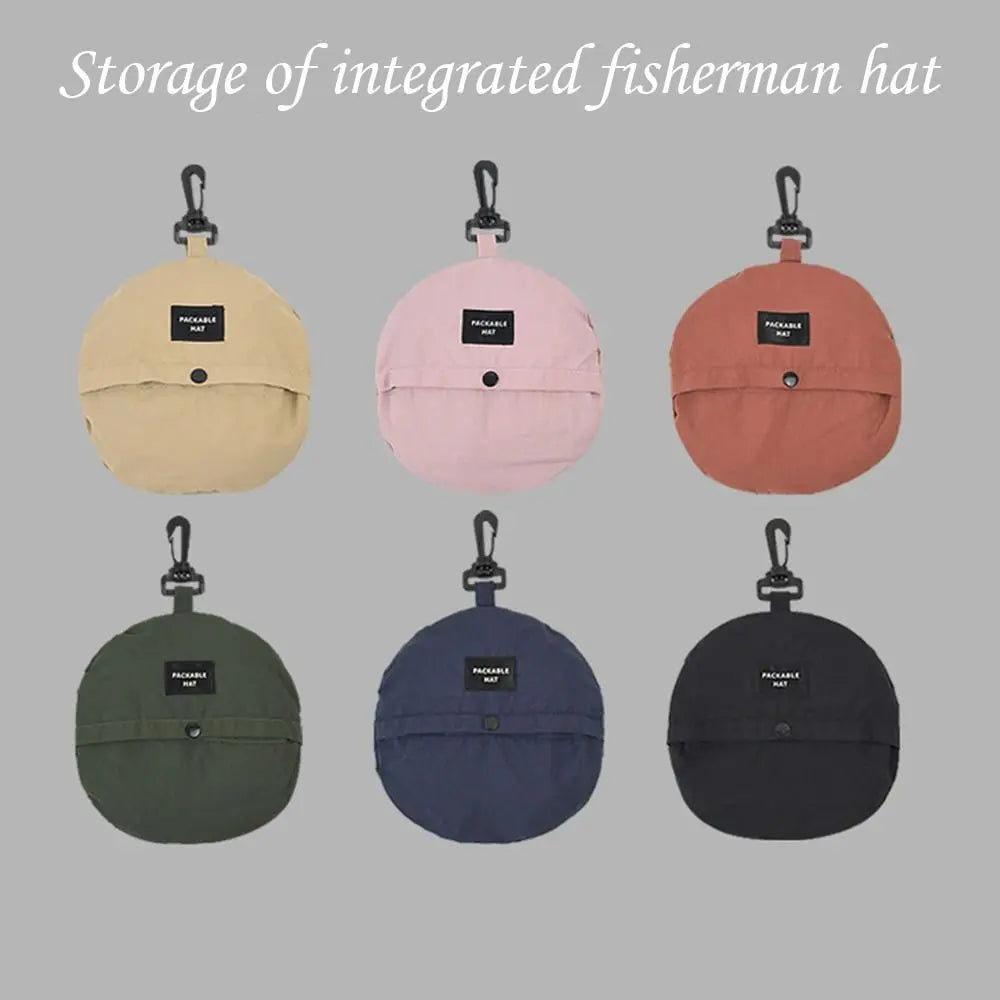 Waterproof Sun Protection Bucket Hat With Storage Bag