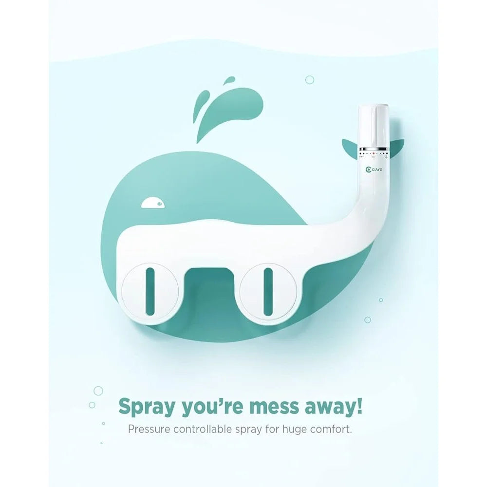 XMSJ Ultra Slim Bidet Attachment Dual Nozzles Wall Mounted