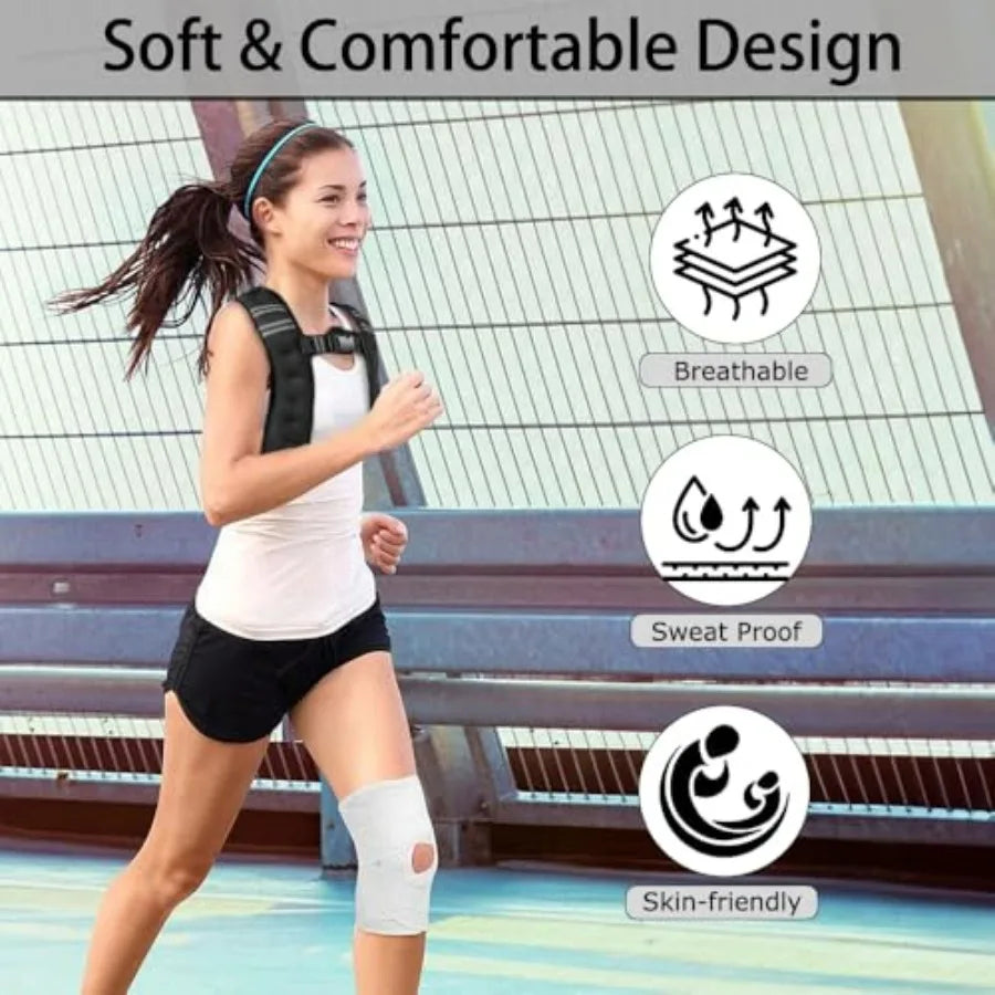 LISM Adjustable Weighted Vest With Reflective Stripe For Training