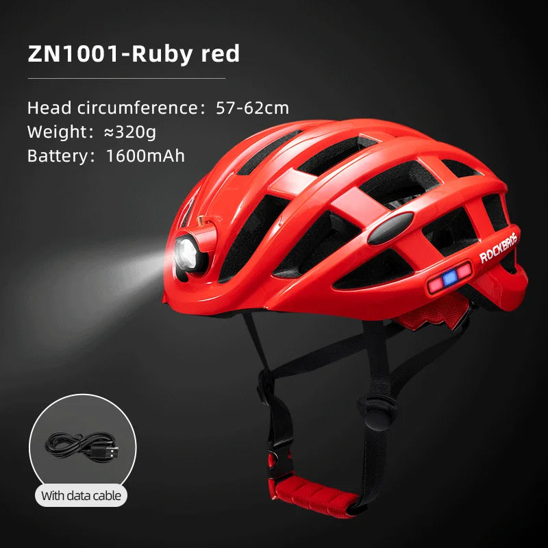 ROCKBROS USB Charging Cycling Light Helmet With Front LED Safety