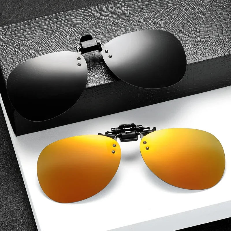 KLASSNUM Polarized Clip On Sunglasses Photochromic For Unisex Driving