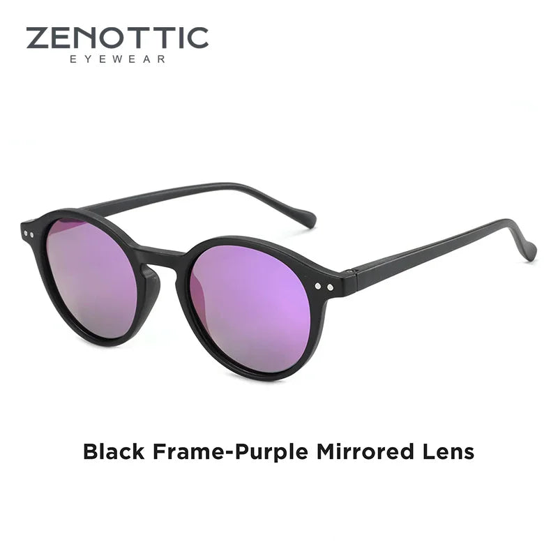 Zenottic Retro Polarized Sunglasses Vintage Round Frame UV400