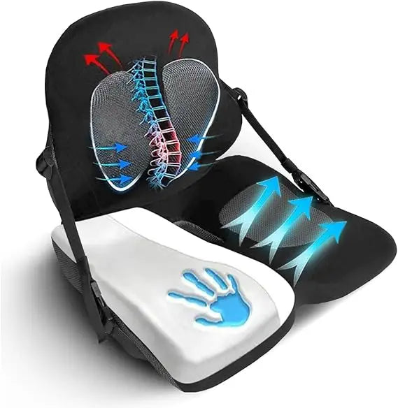 Ergonomic Memory Foam Lumbar Support Cushion For Office Chairs