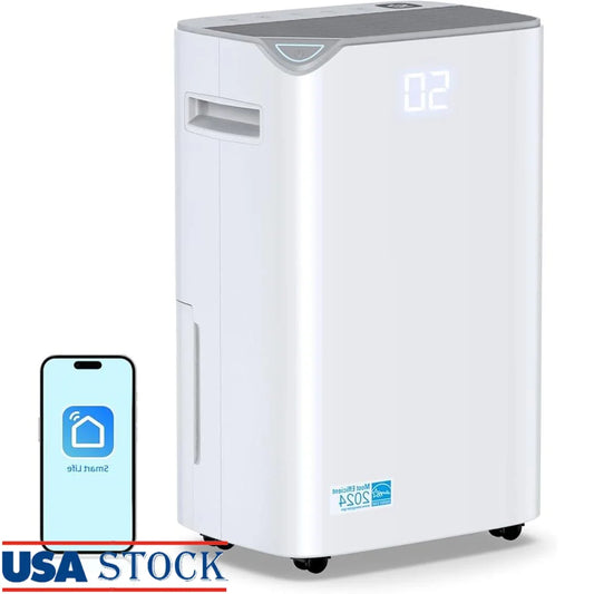 XMSJ Energy Star 50 Pint Dehumidifier With IndustrialStrength MonitoringCapabilities WiFi