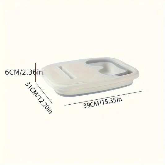 Foldable foot bath tub – portable, covered basin with ergonomic design, suitable for travel and home use