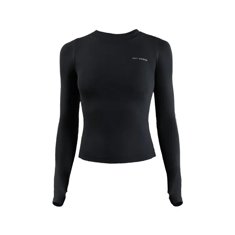 Women's Long Sleeve Top Yoga Shirts Running T-Shirt Workout Fitness Gym Sports Top