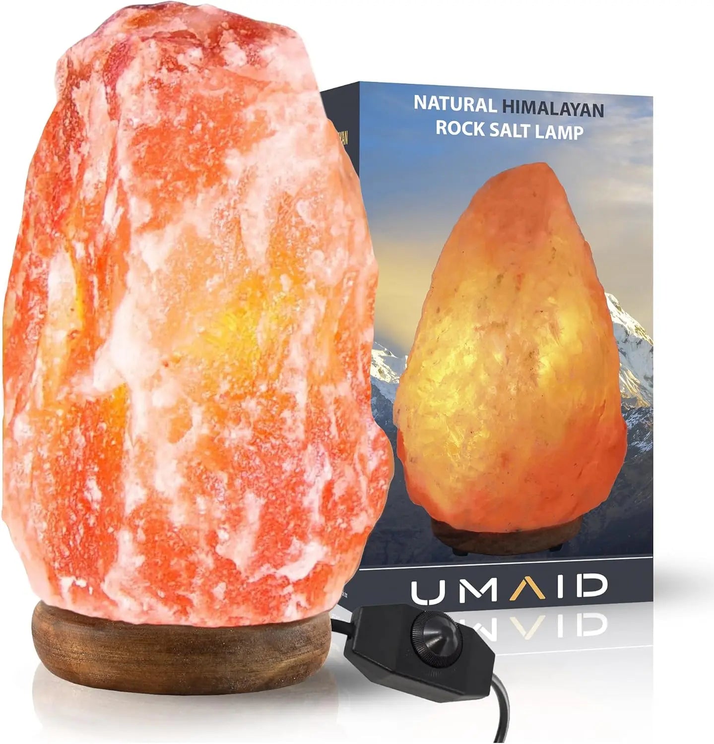 Himalayan Salt Lamp Bowl With 6 Pink Massage Balls Dimmable